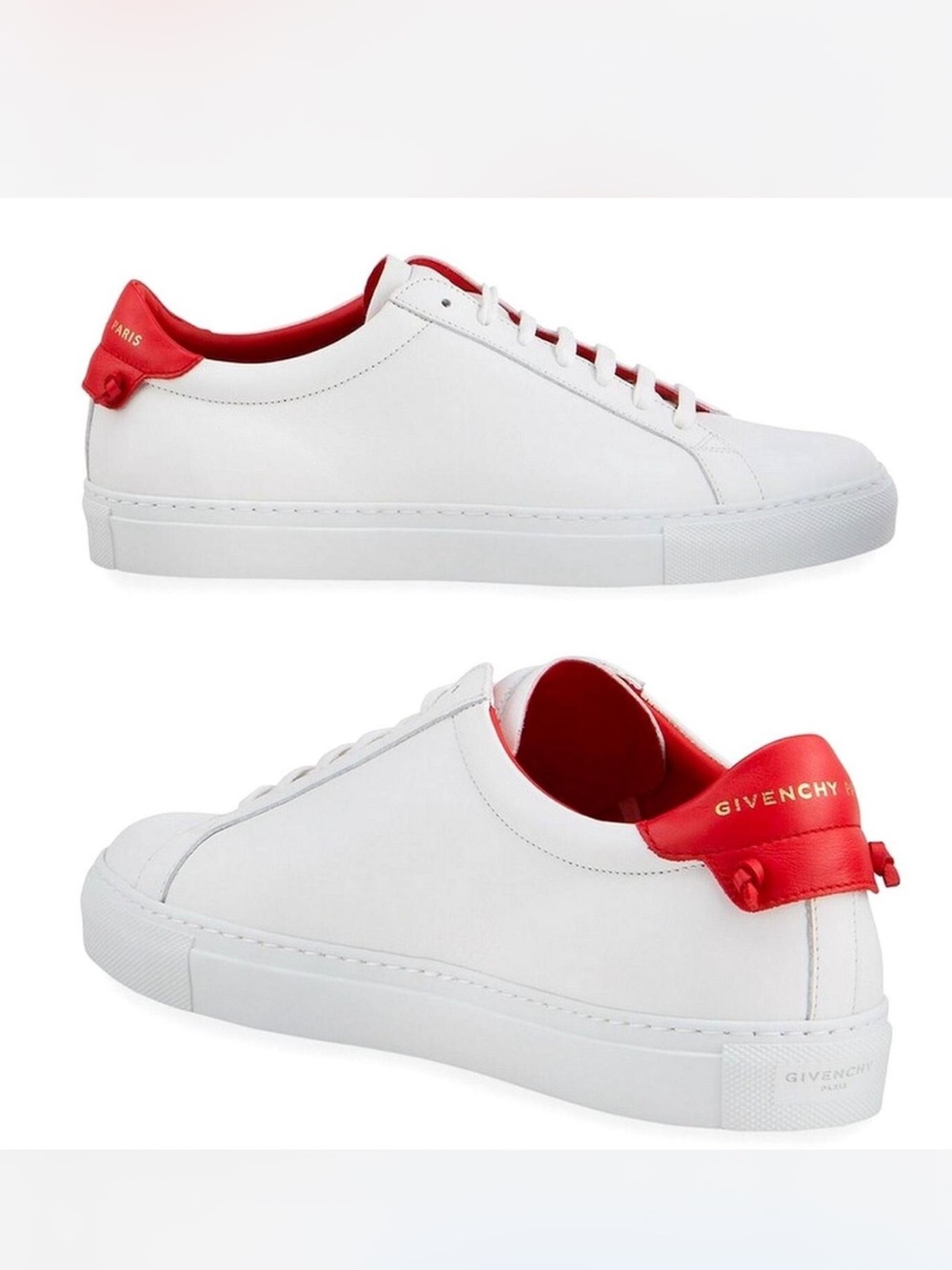Authentic Givenchy Urban Street White Leather Sneakers with Hot Pink Accent - Picture 9 of 9